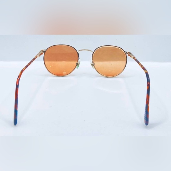 Vintage Viennaline Tortoise Gold Round Sunglasses Frames Only - Picture 6 of 8